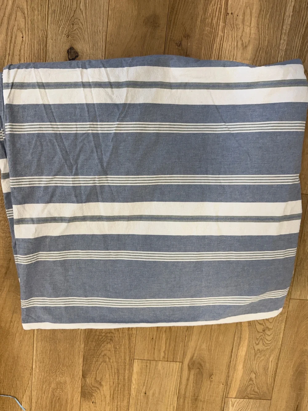100% Cotton King Duvet  - Chambray Striped